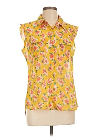 Love Notes Sleeveless Button-Down Shirt (view 1)