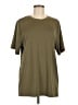 H&M 100% Polyester Solid Green Short Sleeve T-Shirt Size M - photo 1