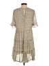 Pink Blush 100% Polyester Print Tan Casual Dress Size S - photo 2