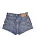 Levi's 100% Cotton Blue Denim Shorts Size 26 waist - photo 2