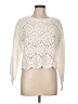 Francesca's 100% Cotton Ivory Pullover Sweater Size L - photo 1