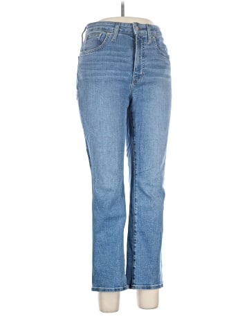 Madewell Curvy Kick Out Crop Jeans in Mather Wash (view 1)