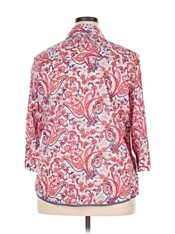 Foxcroft 3/4 Sleeve Button-Down Shirt (view 2)