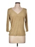 Max Studio 100% Polyester Tan 3/4 Sleeve Top Size L - photo 1