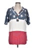 Bibi Blue Short Sleeve Henley Size L - photo 1