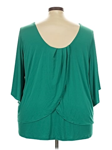 Roaman's 3/4 Sleeve Top (view 2)