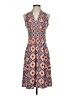 Wisp Print Orange Casual Dress Size 0 - photo 1