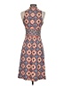 Wisp Print Orange Casual Dress Size 0 - photo 2