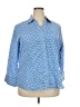 Foxcroft Blue 3/4 Sleeve Button-Down Shirt Size 18 - photo 1