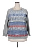 Madison 100% Polyester Print Gray Pullover Sweater Size 2X - photo 1