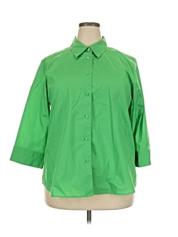 Foxcroft 3/4 Sleeve Button-Down Shirt (view 1)