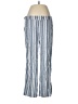 Per Se Stripes Blue Linen Pants Size M - photo 1