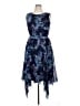Roz & Ali 100% Polyester Paisley Blue Cocktail Dress Size 14 - photo 1