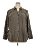 Foxcroft Chevron-herringbone Brown Long Sleeve Blouse Size 18 - photo 1