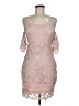 Lush 100% Polyester Pink Cocktail Dress Size M - photo 1