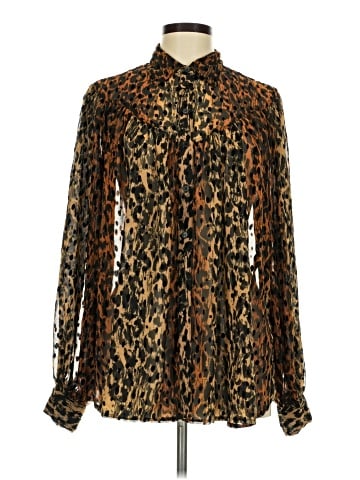 Topshop Long Sleeve Blouse (view 1)