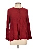 Massimo Dutti Burgundy Long Sleeve Blouse Size 10 - photo 1