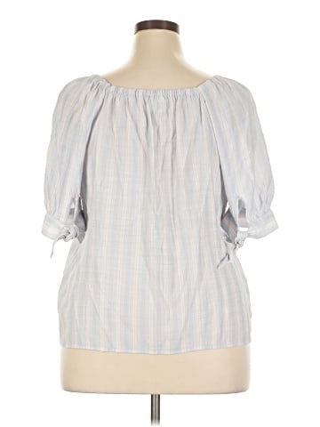 LC Lauren Conrad 3/4 Sleeve Button-Down Shirt (view 2)