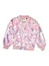 Lola + The Boys 100% Polyester Print Pink Track Jacket Size 8 - photo 1