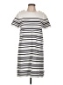 Zara Stripes White Casual Dress Size L - photo 1