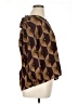 By Design 100% Polyester Argyle Brown 3/4 Sleeve Blouse Size XL - photo 4