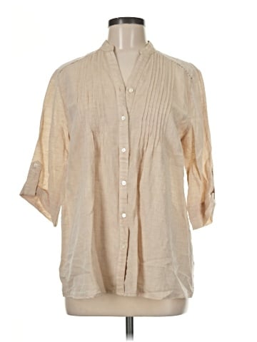J. McLaughlin 3/4 Sleeve Button-Down Shirt (view 1)