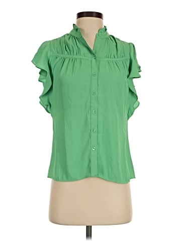 White House Black Market Short Sleeve Blouse (view 1)