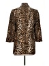 Express 100% Polyester Animal Print Gold Blazer Size XS - photo 2