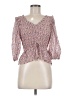 Topshop 100% Polyester Pink 3/4 Sleeve Blouse Size 6 - photo 1