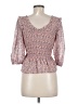 Topshop 100% Polyester Pink 3/4 Sleeve Blouse Size 6 - photo 2