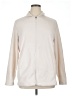 Lands' End 100% Polyester Solid Ivory Track Jacket Size XL - photo 1