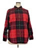 Foxcroft Plaid Red Long Sleeve Button-Down Shirt Size 18 - photo 1