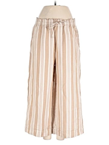 Madewell Smocked Huston Pull-On Crop Pants in Stripe (view 1)