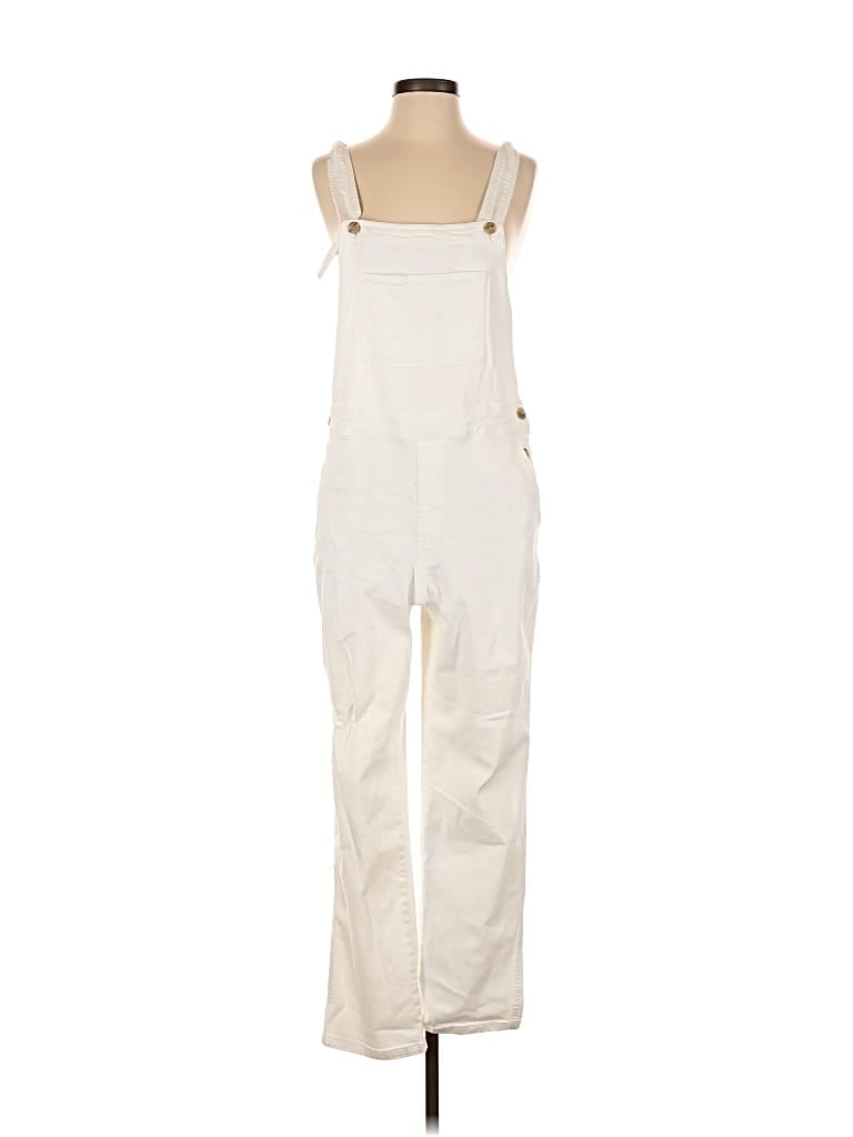 Pre-owned Pilcro By Anthropologie Overalls In White