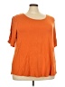 Westbound Orange Short Sleeve Top Size 3X - photo 1