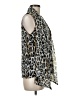 Chaus Animal Print Silver Sleeveless Blouse Size 6 - photo 4