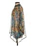 Johnny Was 100% Silk Teal Poncho Size S - photo 5