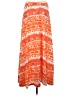 Versona Print Orange Casual Skirt Size S - photo 2