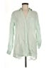 Sigrid Olsen 100% Linen Green Long Sleeve Button-Down Shirt Size M - photo 1