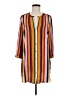 DR2 100% Polyester Stripes Yellow Casual Dress Size M - photo 1