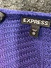 Express 100% Cotton Chevron-herringbone Blue Pullover Sweater Size XS - photo 7