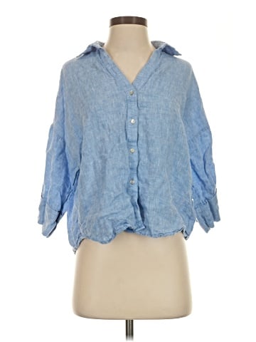 Magaschoni 3/4 Sleeve Button-Down Shirt (view 1)