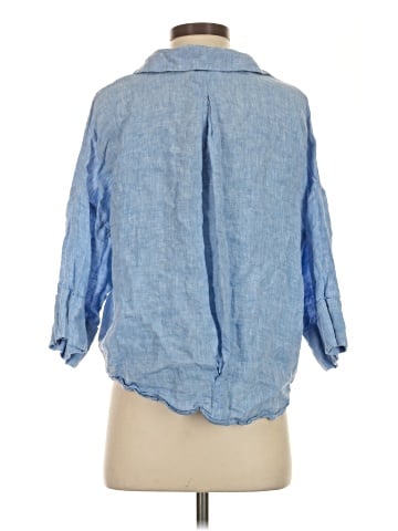 Magaschoni 3/4 Sleeve Button-Down Shirt (view 2)