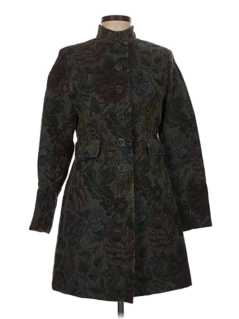 Pre-owned Express Coat In Green