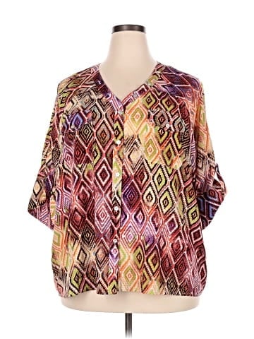 MULTIPLES 3/4 Sleeve Blouse (view 1)
