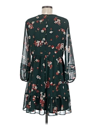 Madewell Sheer-Sleeve Pintuck Ruffle Dress in Spruce Blooms (view 2)