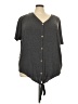 Zenana Premium Gray Short Sleeve Top Size 3X - photo 1