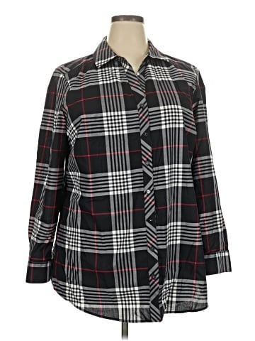 Foxcroft Long Sleeve Button-Down Shirt (view 1)