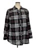 Foxcroft Plaid Black Long Sleeve Button-Down Shirt Size 18 - photo 1