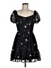 Francesca's 100% Polyester Hearts Black Casual Dress Size M - photo 1
